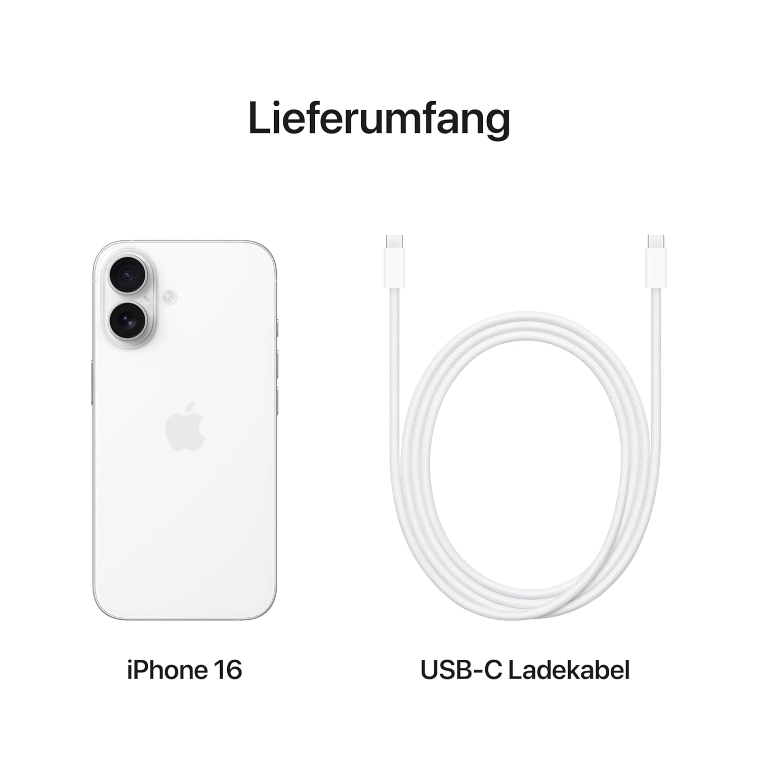 Apple iPhone 16 128GB: 5G Phone with Camera Control, A18 Chip and a Real Boost for Battery. Works with AirPods, White
