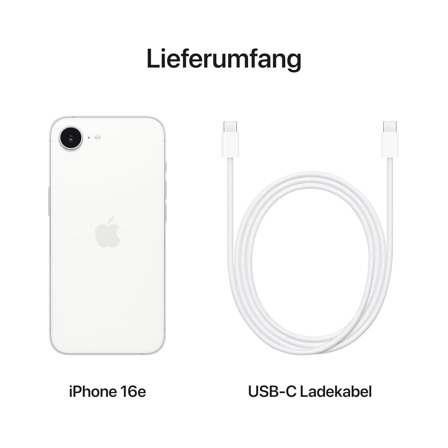Apple iPhone 16e 128GB: Designed for Apple Intelligence, A18 Chip, Gigantic Battery Life, 48 MP Fusion Camera, 6.1 Inch Super Retina XDR Display, White