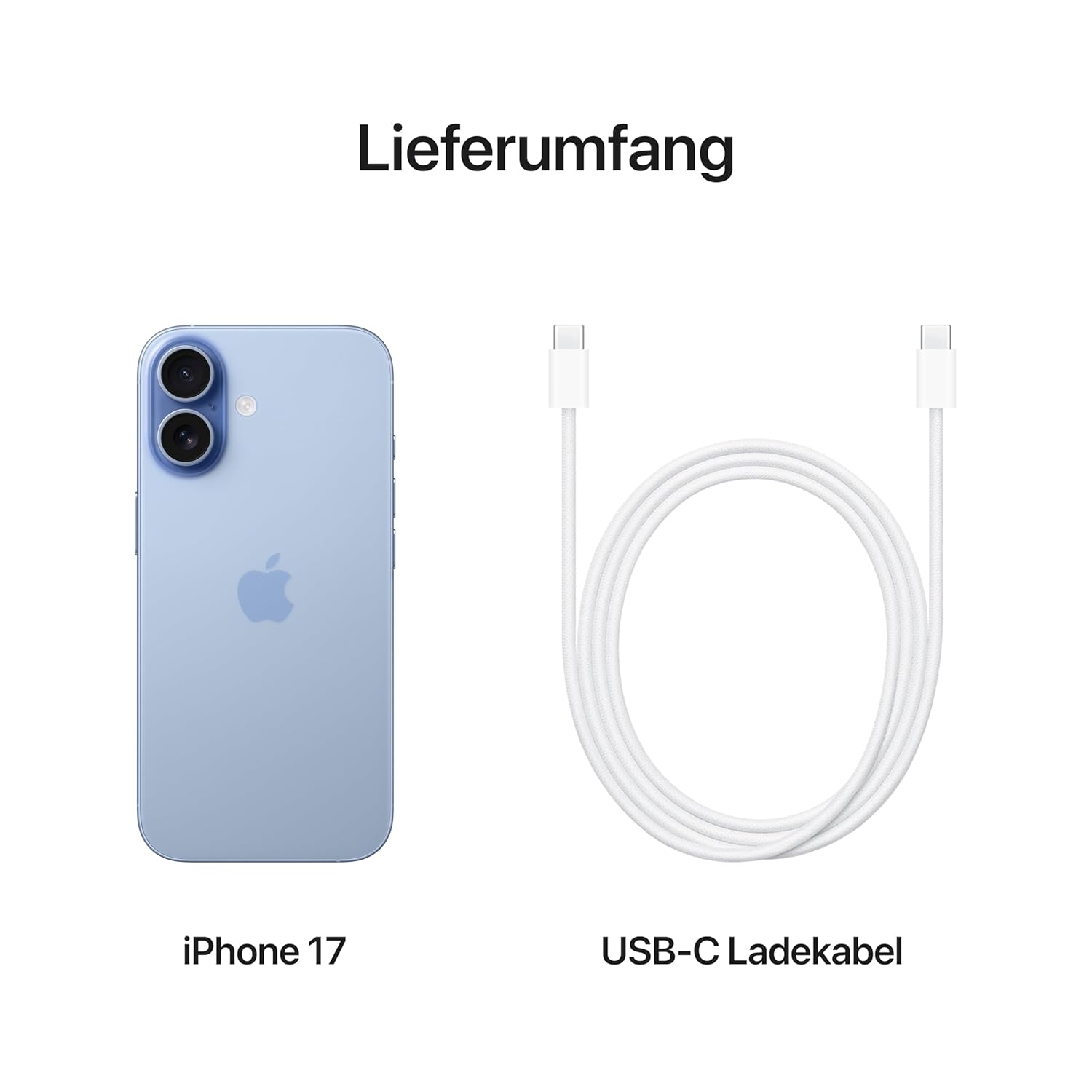 Apple iPhone 17 256 GB: 6.3 inch Display with ProMotion, A19 Chip, Centre Stage Front Camera for Smart Group Selfies, Improved Scratch Resistance, Battery for the All Day, Fog Blue