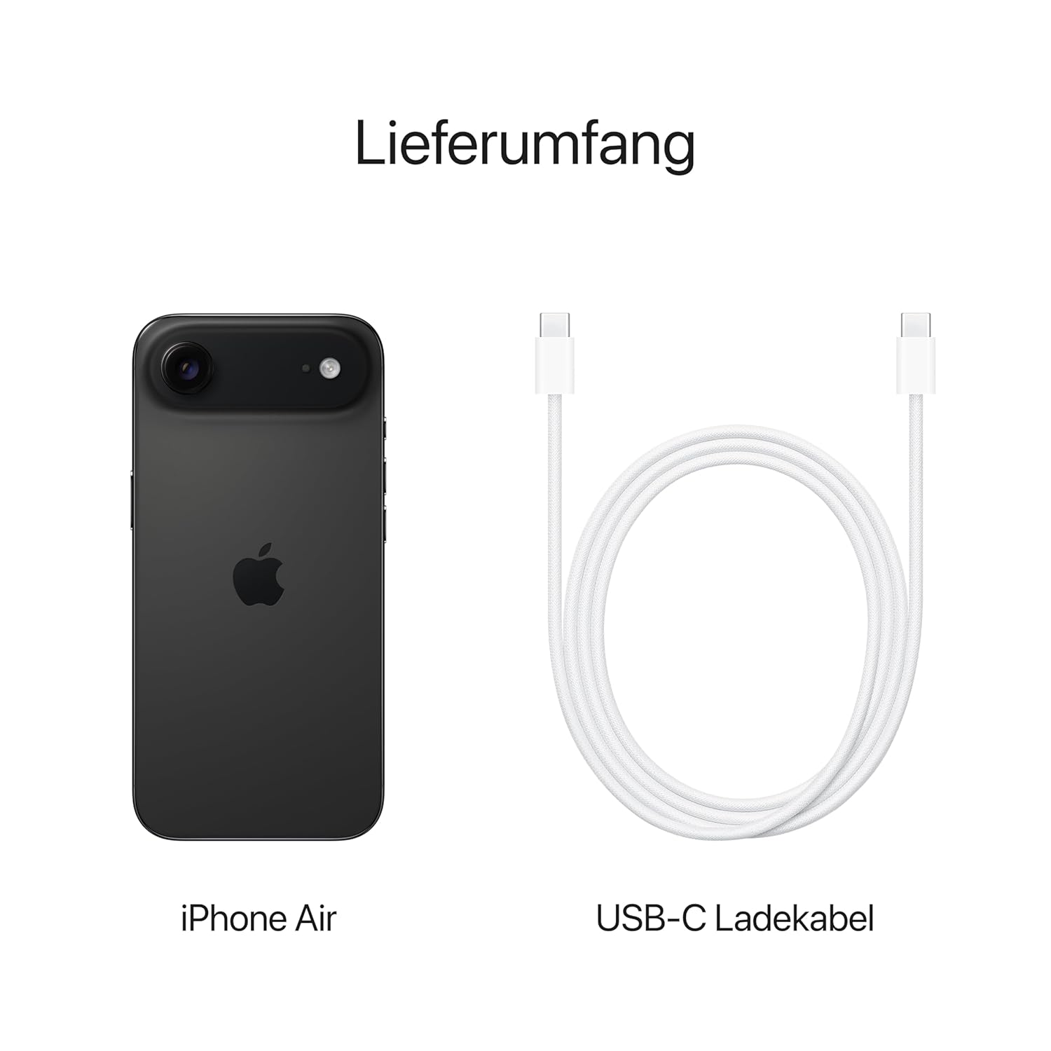 Apple iPhone Air 256 GB: Thinnest iPhone Ever, 6.5 Inch Display with ProMotion up to 120 Hz, Strong A19 Pro Chip, Centre Stage Front Camera, Battery for All Day, eSim; Space Black