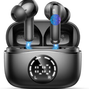 2026 Bluetooth Kopfhörer, Kopfhörer Kabellos Bluetooth 5.4, 56 Std Spielzeit In Ear Kopfhörer mit 6 ENC Noise Cancelling Mics, Ohrhörer mit LED-Anzeige, IP7 Wasserdicht...