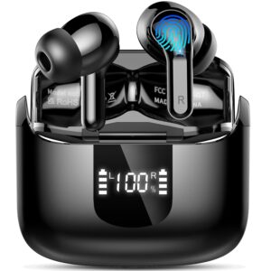 2026 Kopfhörer Kabellos Bluetooth 5.4, 6D Stereo Bluetooth Kopfhörer, 56Std Tiefer Bass ENC Noise Cancelling Wireless Earbuds, 3g Mini USB-C in Ear Ohrhörer, IP-X7 Wasserdicht...