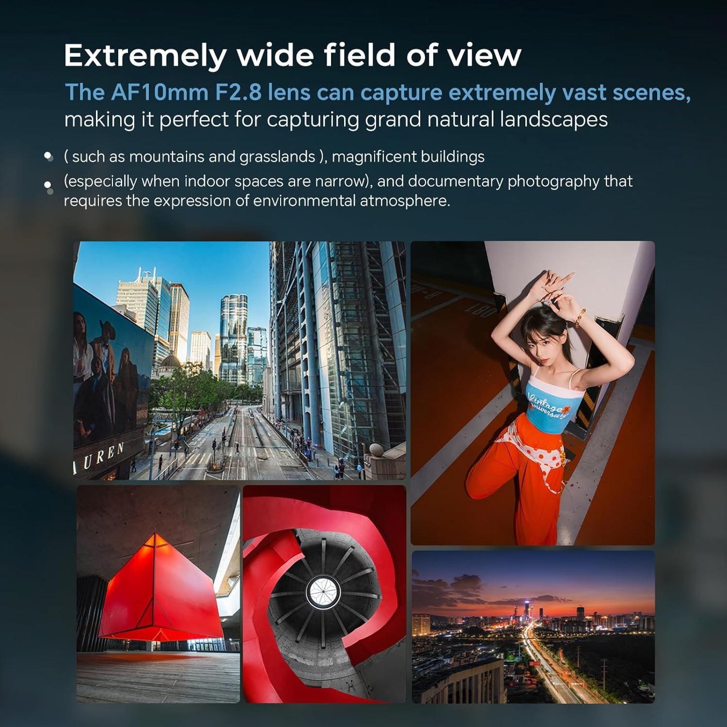 7artisans AF 10mm F2.8 Monture FX Auto Focus Camera Lens 105.3° 232g APS-C AF/MF Fixed Ultra Large Angle Lens for Fujifilm FX Monture XT2 XT20 XE3 XT1 X-T2