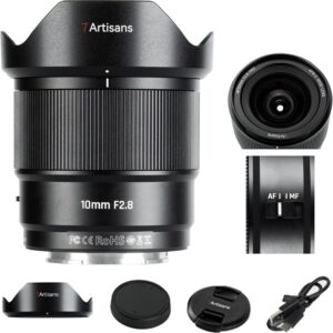 7artisans AF 10mm F2.8 Monture FX Auto Focus Camera Lens 105.3° 232g APS-C AF/MF Fixed Ultra Large Angle Lens for Fujifilm FX Monture XT2 XT20 XE3 XT1 X-T2