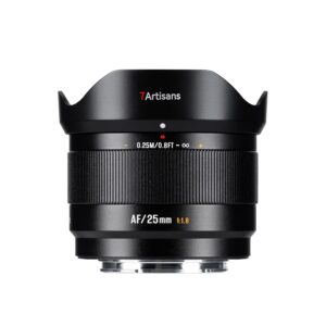 7artisans AF 25mm F1.8 APS-C FX Lens 180g Large Aperture Auto Focus Lens with Face/Eye Detection Compatible with Fujifilm X-Mount X-H/T/T30/S/E/A Series, Fujifilm X-E2, Fujifilm...