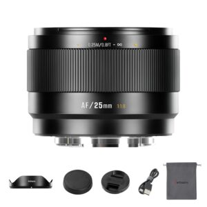 7Artisans Autofocus 25mm F1.8 APS-C Lens LITE Series Large Brightness F1.8 Support Face & Eye Detection Compatible with Fujifilm X-H/T/T30/S/E/A Series Fuji X-E2 Fuji X-T2