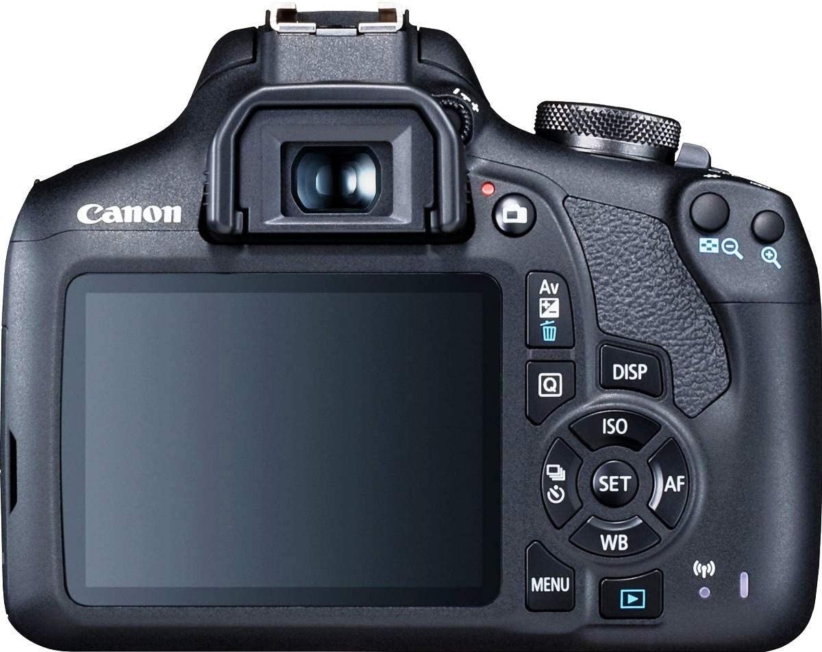 Canon EOS 2000D single lens reflex camera (24.1 MP, DIGIC 4+, 7.5 cm (3.0 inch) LCD, Full-HD, WIFI, APS-C CMOS sensor) including lenses EF-S 18-55mm F3.