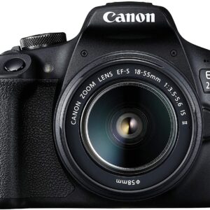 Canon EOS 2000D SLR Camera Battery Kit (24.1 MP, DIGIC 4+, 7.5 cm (3.0 Inch) LCD, Display, Full HD, WiFi, APS-C CMOS Sensor) EF-S 18–55 mm is II F3.5-5.6 is II + Battery LP-E10,...