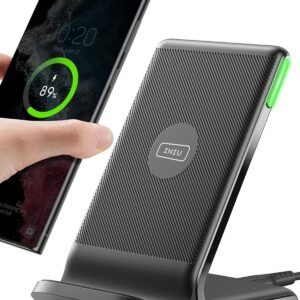 INIU Wireless Charger Stand, 15W Induktive Ladestation Schnelles Kabelloses Ladegerät Handy Ständer handyhalterung für iPhone 17 16 15 14 13 12 Pro Max Samsung Galaxy S23 S22...