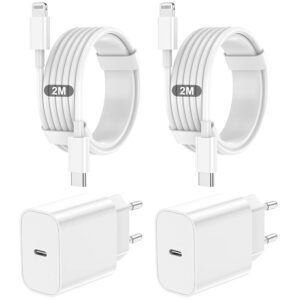 iPhone Ladekabel,2er-Pack 20w USB C Handy Ladegeräte Für Apple Schnellladegerät USB C Auf Lightning Kabel 2M+2M Für iPhone 14/Pro/Max/Promax/13/12/11/Xs/Xr/X/8/7/Plus/IPad...