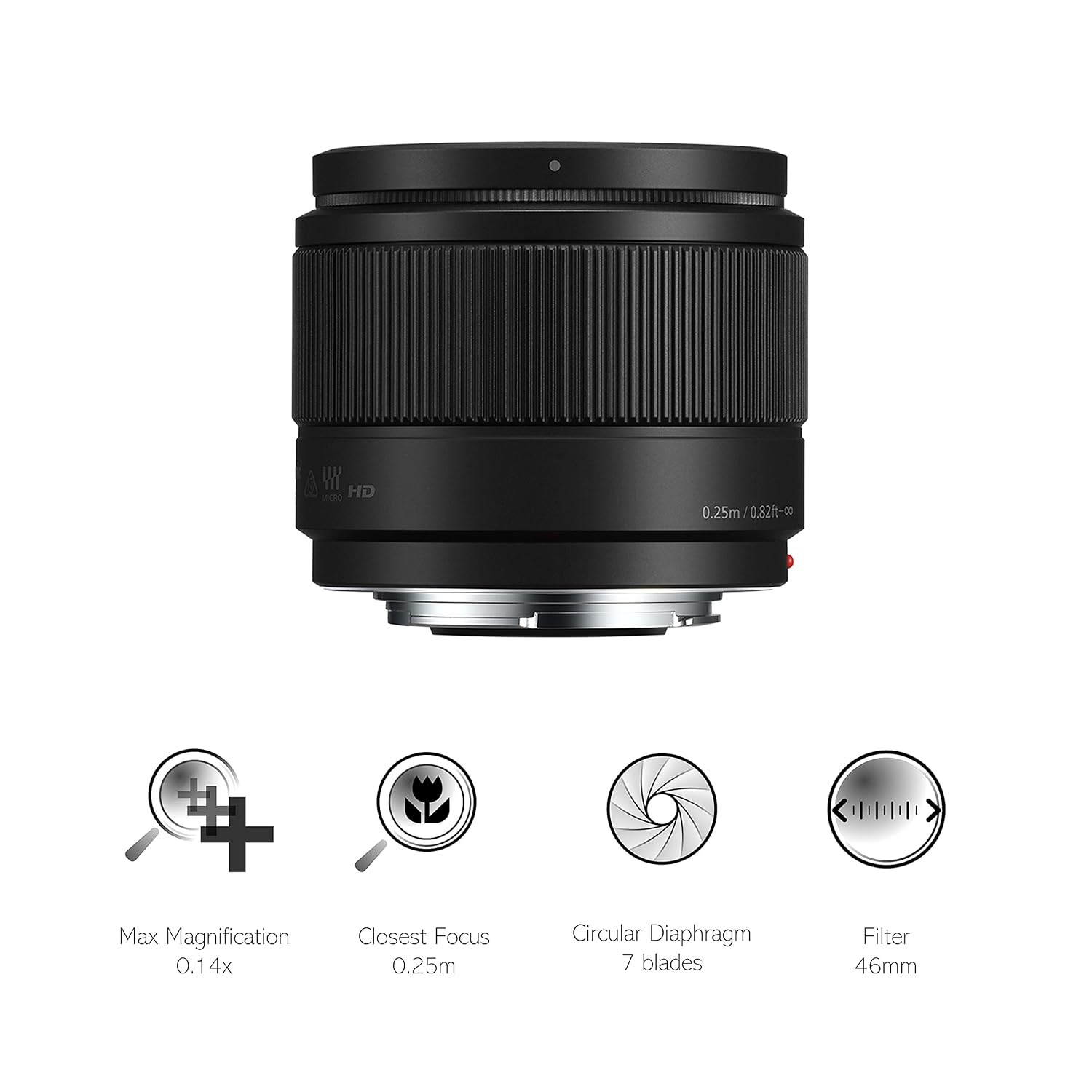 Panasonic Lumix 25mm F1.7 | H-H025E-K Prime Lens, Black — Micro 4/3 Mount Compatible Panasonic & Olympus