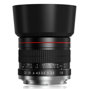 'Prime Tdow 85 mm f/1.8 Medium Telephoto Portrait Manual Focus Lens for Canon EOS DSLRs